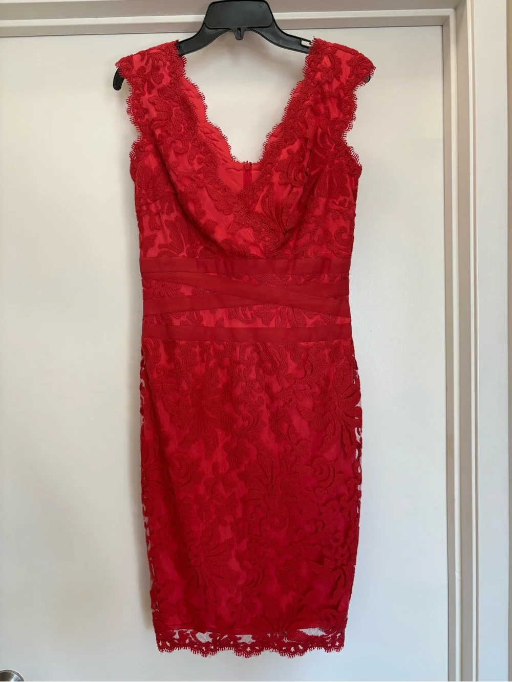 Tadashi Shoji Coral Lace Cocktail Dress